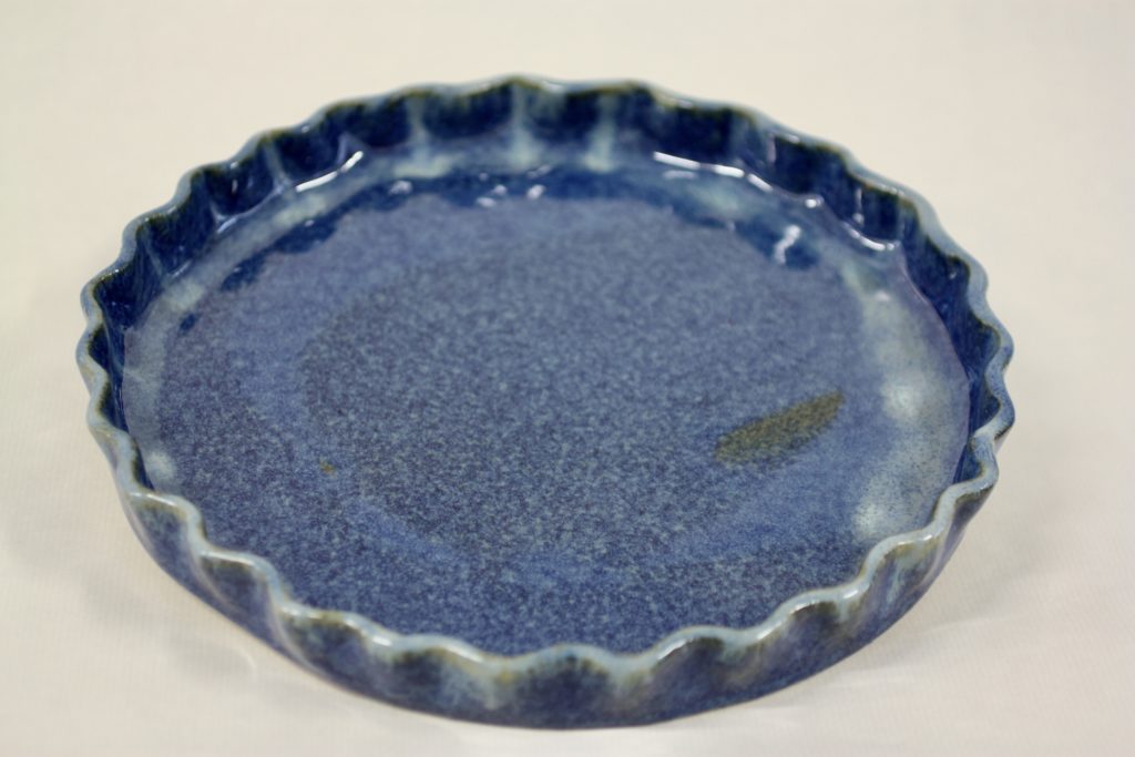 plat à tarte grès bleu