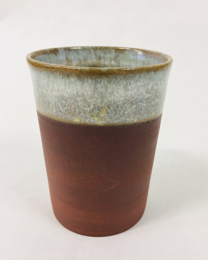 tasse thé grès naturelle marron terre