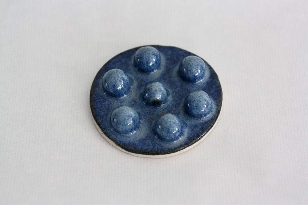 porte-savon boule bleu
