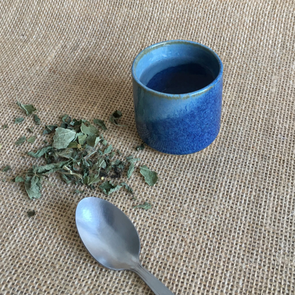 tasse à café cylcindre bleue